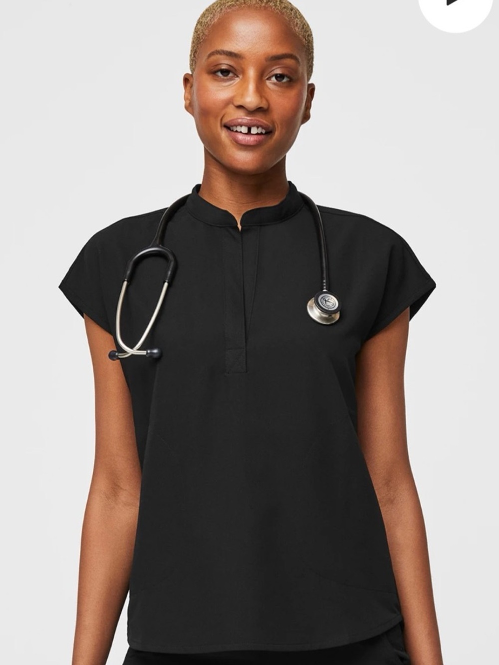 Figs Small Black Rafaela Oversized Scrub Top NWT